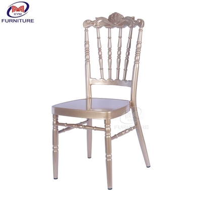 Εστιατόριο Βίντεζ Metal Burger Chair Banquet Napoleon Dining Αλουμινένιο Κρόνα Καρέκλα Μπαμπού
